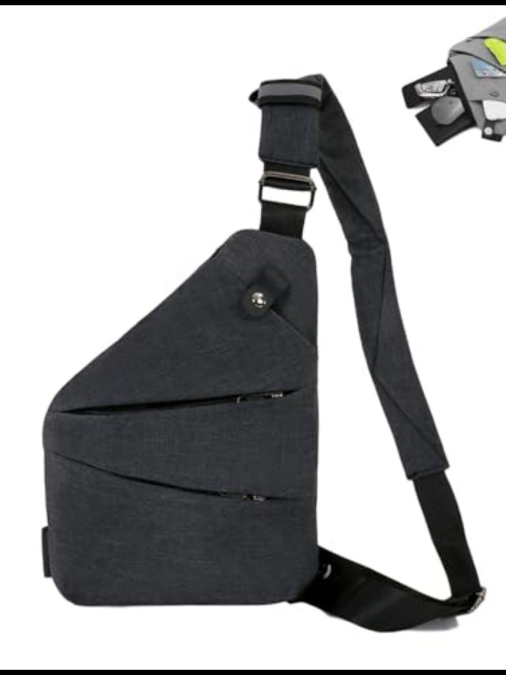 Anti Theft Crossbody Travel Bag Nylon Sling Adjustable Strap